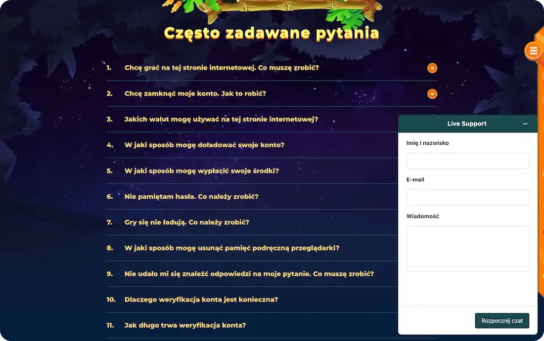 często zadawane pytania dotyczące kasyna wazamba